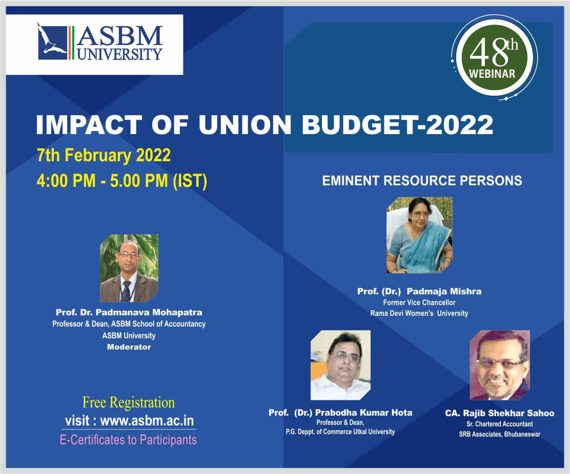 48th Webinar on “Impact of Union Budget-2022”.
