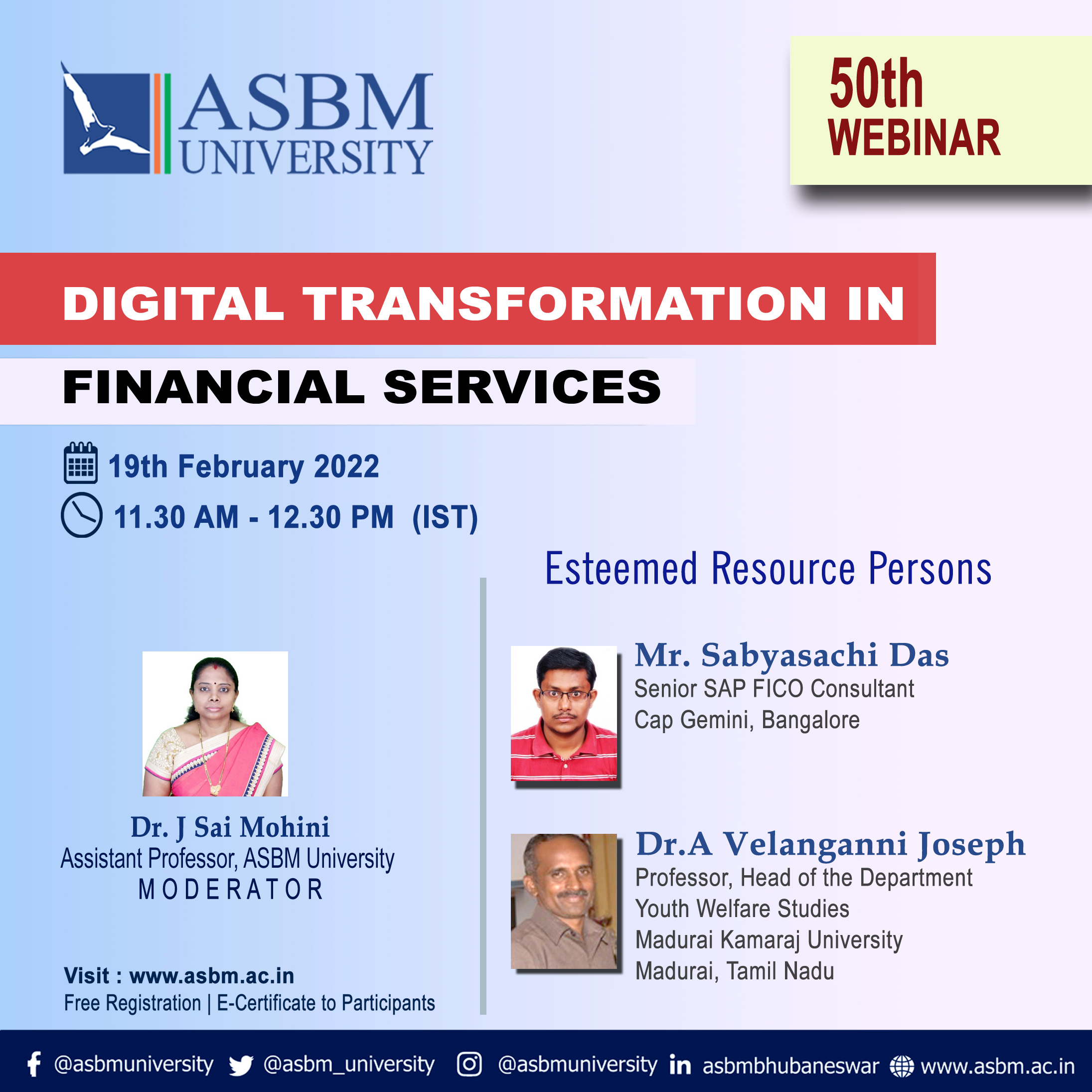 50th Webinar on “Digital Transformation in Financial Services”