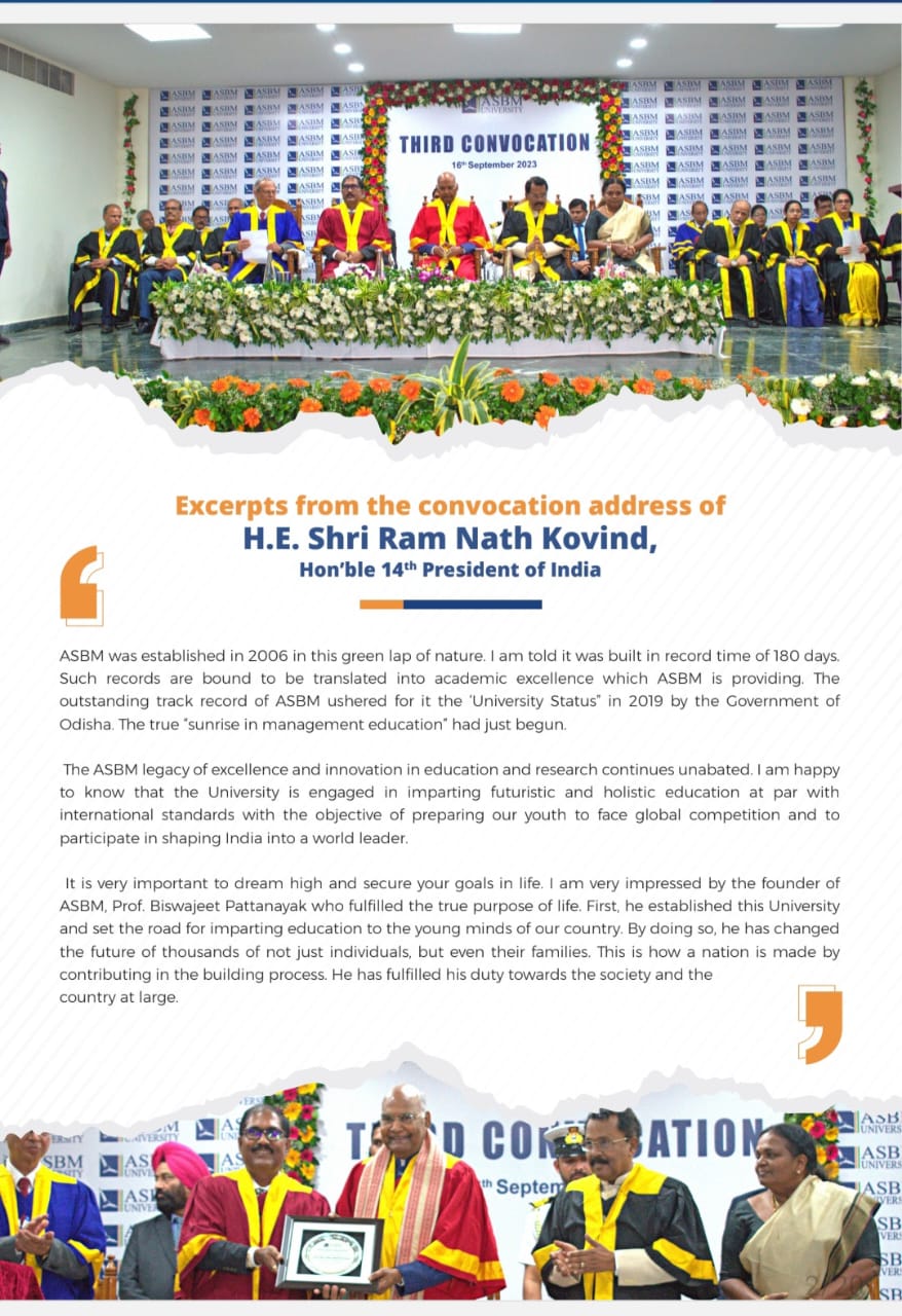 Experts from His Excellency Shri Ram Nath Kovind
