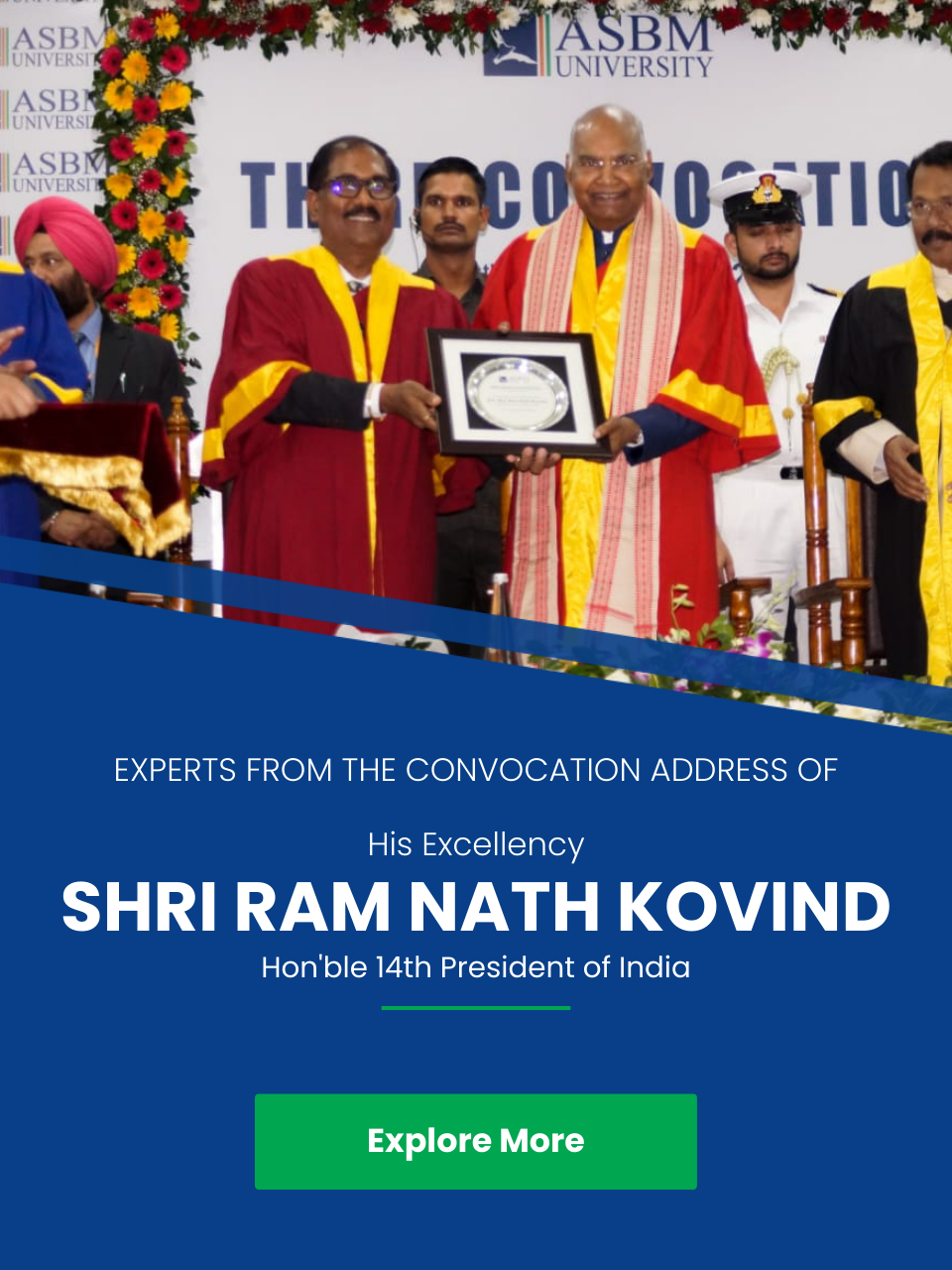 Experts from His Excellency Shri Ram Nath Kovind